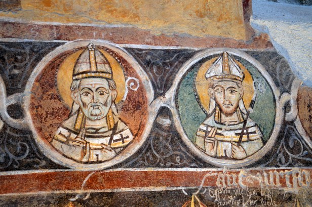 Particolari del ciclo pittorico trecentesco.